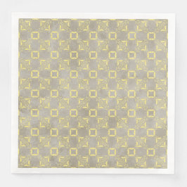 Muster Gelb/Grau für Abstrakte Quadrate Serviette