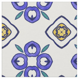 Muster Gelb, Grün und Blau Stoff