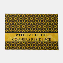 Muster Gelb und Schwarz Fußmatte