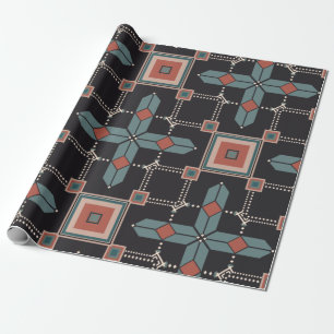 Muster Geometrisch Vintage Trendig Geschenkpapier