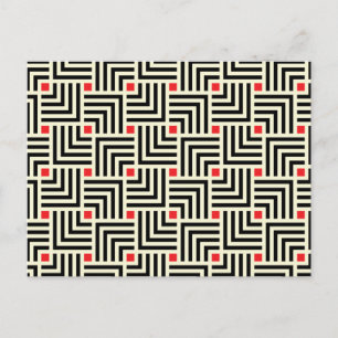 Muster geometrischer Linien Feiertagspostkarte