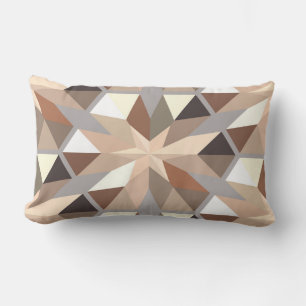 Muster geometrischer natürlicher Farben Lendenkissen