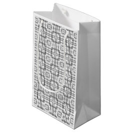 Muster-Geschenktasche für schwarze und weiße geome Kleine Geschenktüte