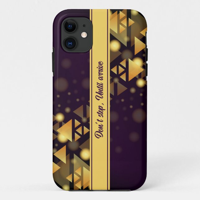 Muster Gold Dreieck iPhone Case (Rückseite)