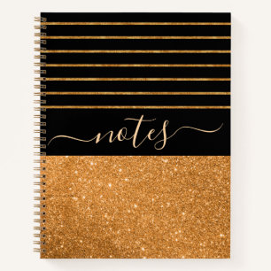 Muster gold-schwarze Streifen Notizbuch