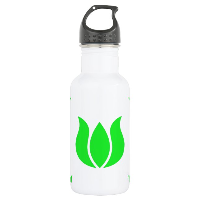 Muster-Grün der Blumen-5 Trinkflasche (Vorderseite)
