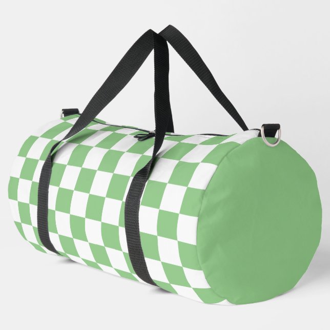 Muster grün und weiß duffle bag (Linke Ecke)