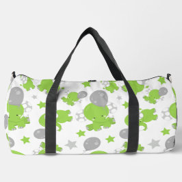 Muster grüner Elefanten, Niedliche Elefanten, Ster Duffle Bag