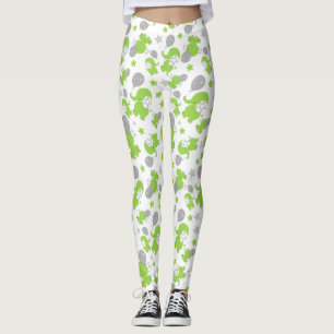 Muster grüner Elefanten, Niedliche Elefanten, Ster Leggings