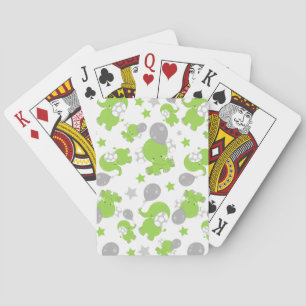 Muster grüner Elefanten, Niedliche Elefanten, Ster Spielkarten