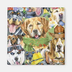 Muster Haustiere Hunde Leber Magnet