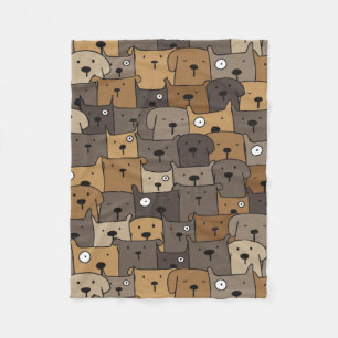 Muster Haustiere Niedliche Hunde Lover Fleecedecke