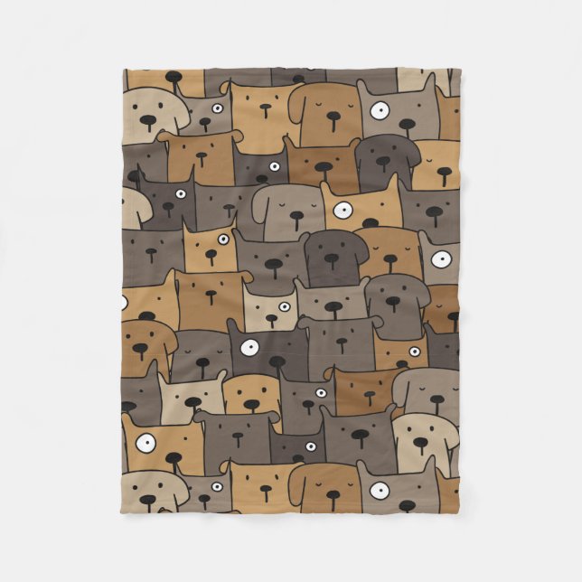 Muster Haustiere Niedliche Hunde Lover Fleecedecke (Vorderseite)