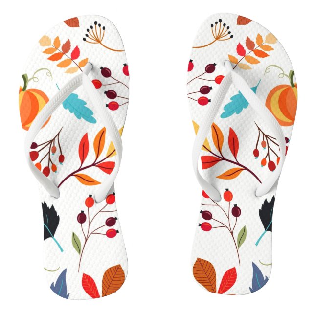 Muster Herbst Flip Flops (Fußbett)