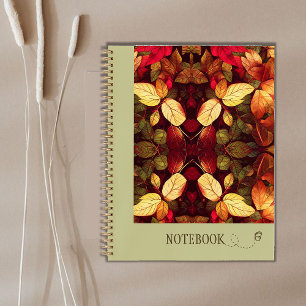 Muster Herbst verlässt SpiralNotebook Notizbuch
