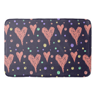 Muster Herz farbenfrohe Girly Moderne Niedlich Badematte