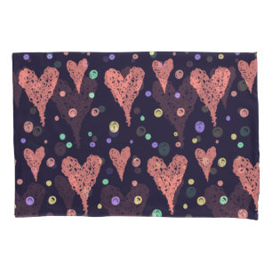 Muster Herz farbenfrohe Girly Moderne Niedlich Kissenbezug