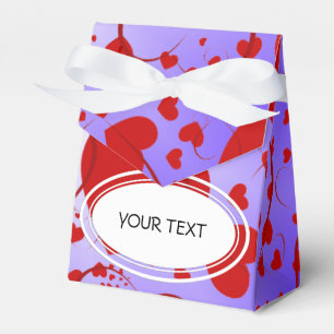 Muster - Herz für Liebe rot + Farbe & Text Geschenkschachtel