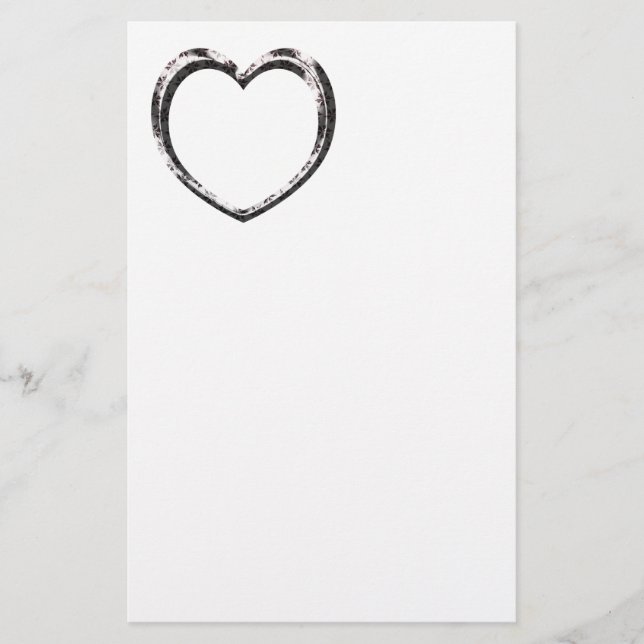 Muster Herz individuell  Briefpapier (Vorderseite)
