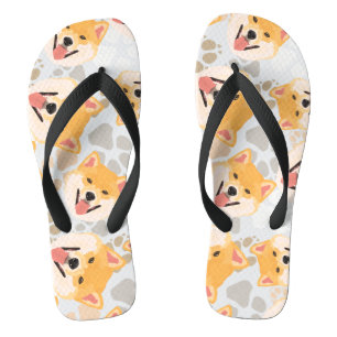 Muster-Hund Paws Shiba Inu Flip Flops