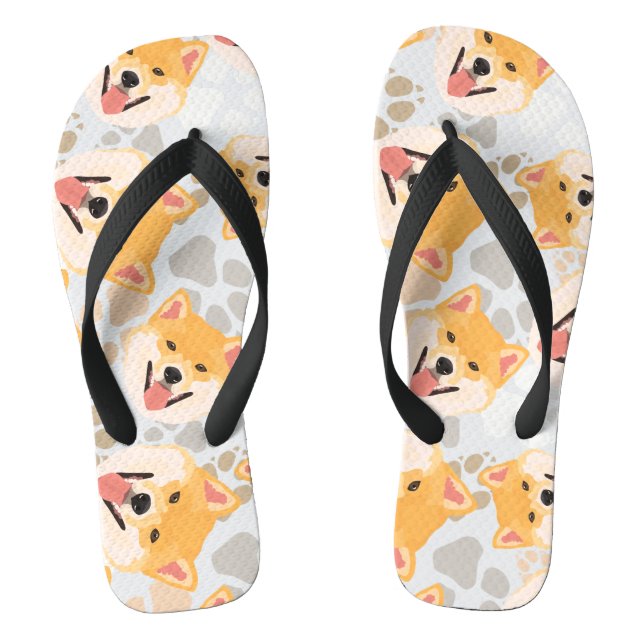 Muster-Hund Paws Shiba Inu Flip Flops (Fußbett)