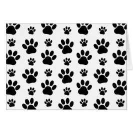 Muster, Hundeschrauben, Paw Prints, Schwarz und We