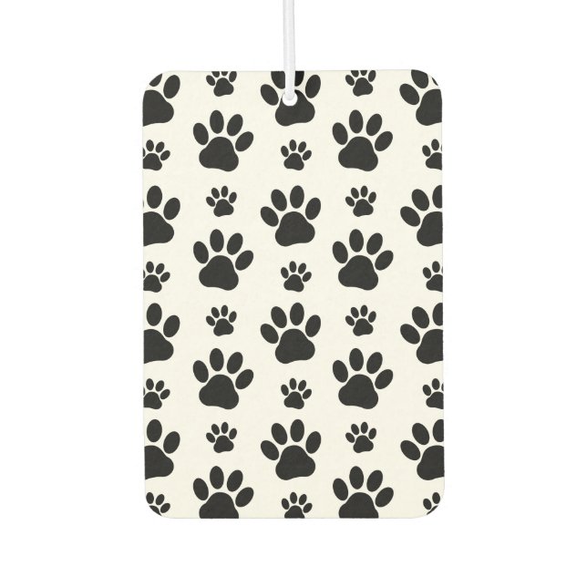 Muster, Hundeschrauben, Paw Prints, Schwarz und We Autolufterfrischer (Vorderseite)