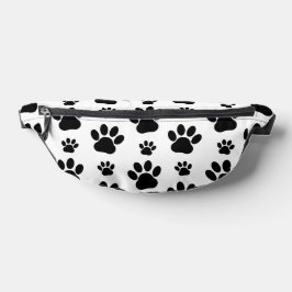Muster, Hundeschrauben, Paw Prints, Schwarz und We Bauchtasche