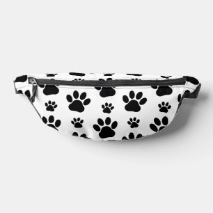Muster, Hundeschrauben, Paw Prints, Schwarz und We Bauchtasche