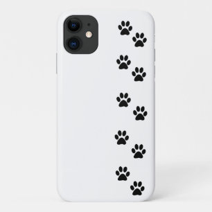 Muster, Hundeschrauben, Paw Prints, Schwarz und We iPhone 11 Hülle