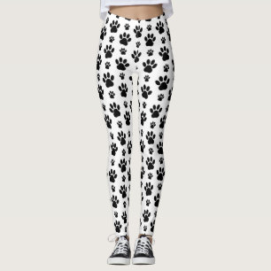 Muster, Hundeschrauben, Paw Prints, Schwarz und We Leggings