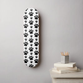 Muster, Hundeschrauben, Paw Prints, Schwarz und We Skateboard