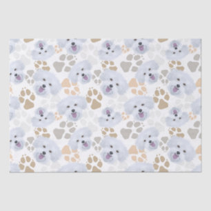 Muster-Hundetatzen maltesisch Seidenpapier