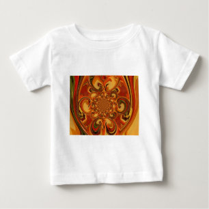 Muster in Orangen-, Braun-, Grün- Baby T-shirt
