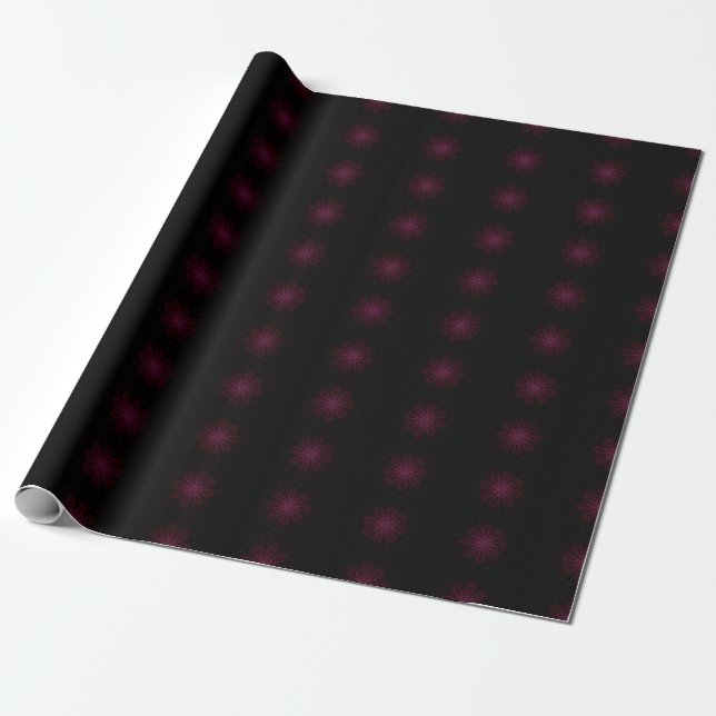 Muster in Schwarz und Rosa Geschenkpapier (Ungerollt)