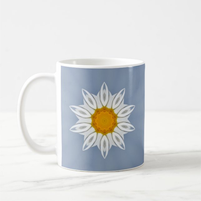 Muster in Weiß und Gelb Kaffeetasse (Links)