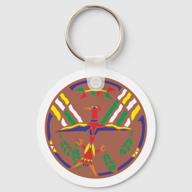 Muster Indianer Muster Schlüsselanhänger (Vorderseite)