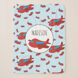 Muster-Individuelle Name für Red & Blue Airplane Sherpadecke