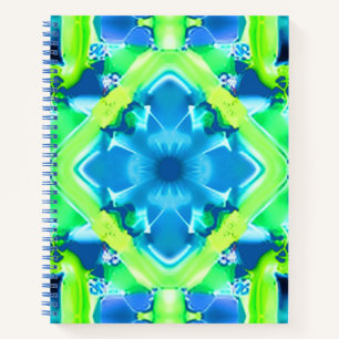 Muster-Journal zu Cobalt Blue und Lime Green Gefär Notizbuch