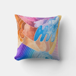 Muster/Kissen/Aquarell/Retro/Art/Modern/Design Kissen