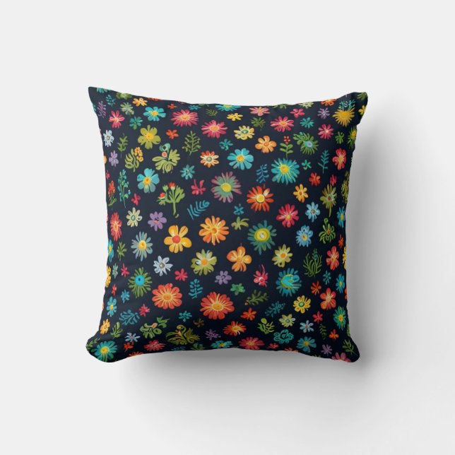 Muster-Kissen für elegante Blume Kissen (Vorderseite)