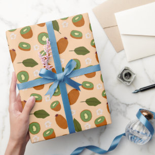 Muster-Kollektion für Fruchtkörbe - Kiwi Wrapping  Geschenkpapier