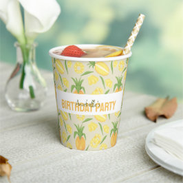 Muster-Kollektion für Obstkörbe - Ananas Pappbecher