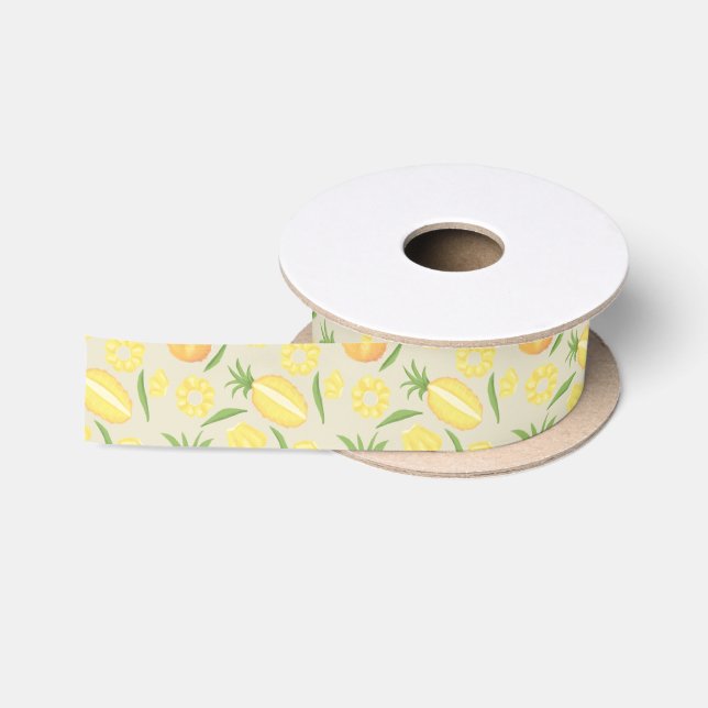Muster-Kollektion für Obstkörbe - Ananas Satinband (Spule)