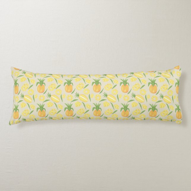 Muster-Kollektion für Obstkörbe - Ananas Seitenschläferkissen (Vorderseite)