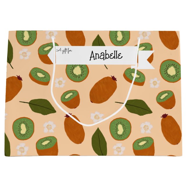 Muster-Kollektion für Obstkörbe - Kiwi Große Geschenktüte (Vorderseite)
