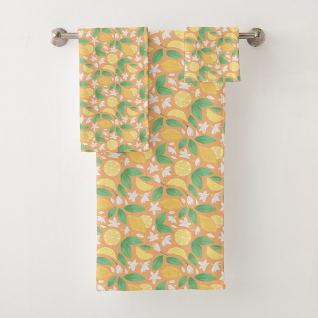 Muster-Kollektion für Obstkörbe - Lemon Badhandtuch Set (Insitu)