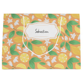 Muster-Kollektion für Obstkörbe - Lemon Große Geschenktüte