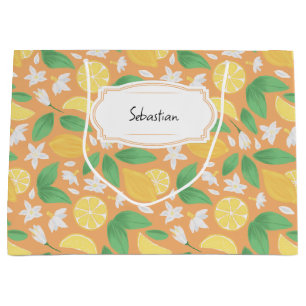 Muster-Kollektion für Obstkörbe - Lemon Große Geschenktüte