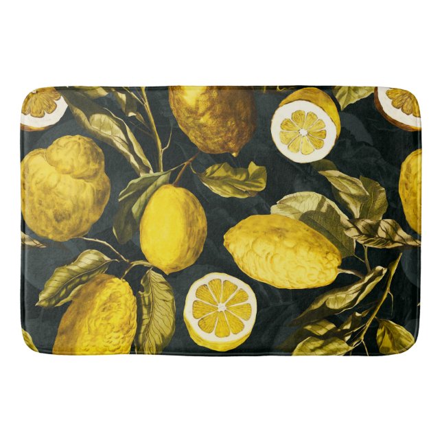 Muster Lemon und Leaf V Badematte (Vorderseite)